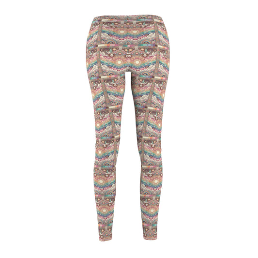 Digital Dreamland Whimsical and Nostalgic Streetwear With a Digital Twist Women's Cut & Sew Casual Leggings - 8404 Design-56