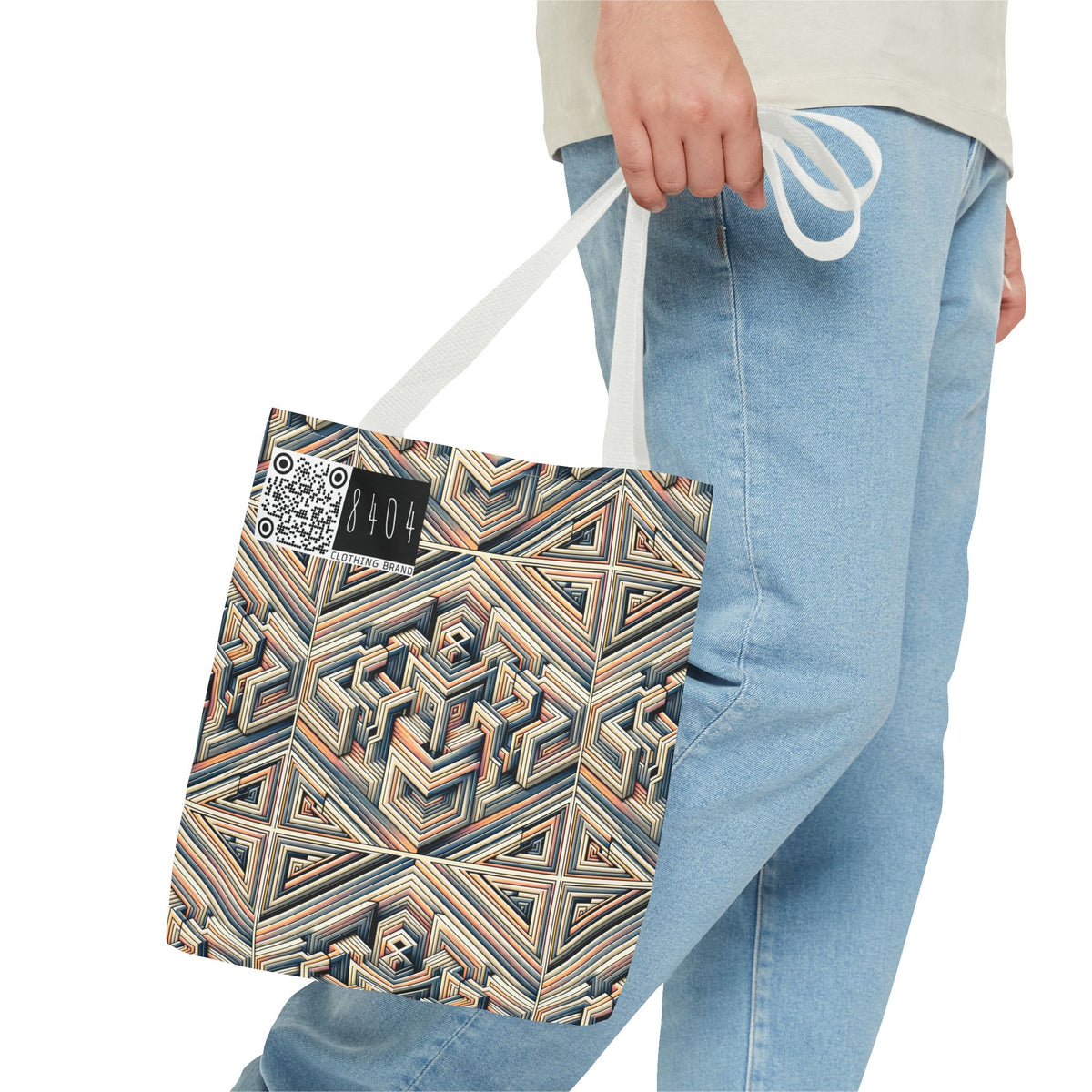 Tech Illusion Graphics Futuristic Artistry Tote Bag - 8404 Design-52