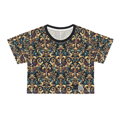 Digital Renaissance Modern Baroque Fusion Crop Tee - 8404 Design-57