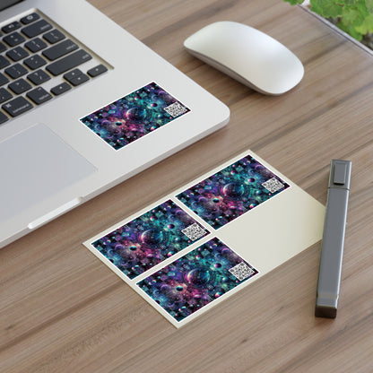 Galactic Hues Tech-Forward Cosmic Fusion Sticker Sheets - 8404 Design-59