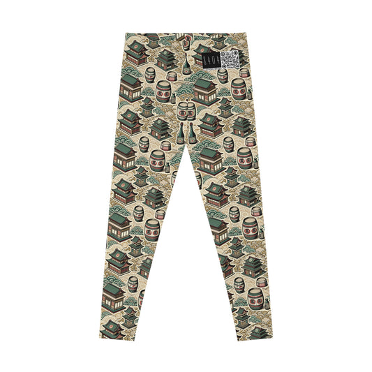 Cultural Artisanal Fusion Contemporary Cultural Elegance Stretch Leggings - 8404 Design-68