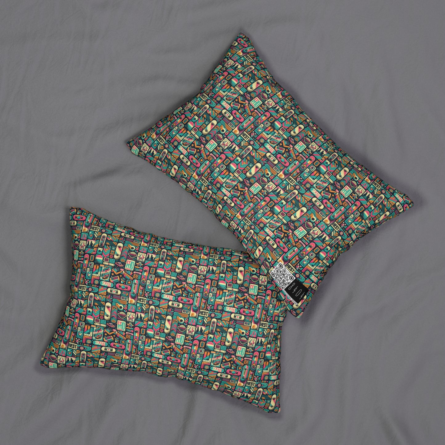 Skate Culture Revival Urban Retro Cool Spun Polyester Lumbar Pillow - 8404 Design-61 S