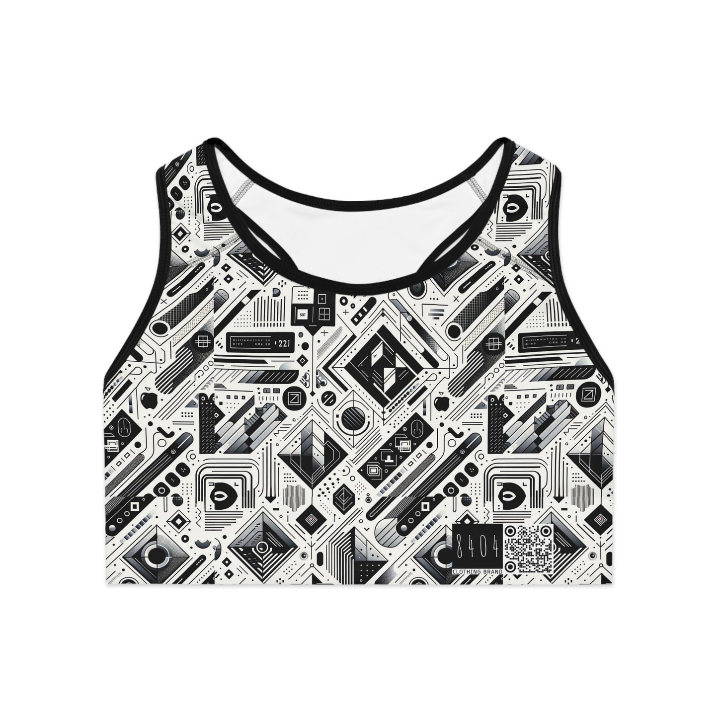 Tech Minimalism Minimalist Tech Sports Bra - 8404 Design-72
