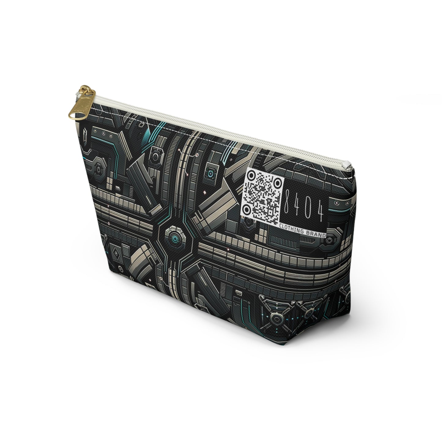 Tech Noir Futuristic Tech Aesthetic with a Dark Twist Accessory Pouch W T-bottom - 8404 Design-59