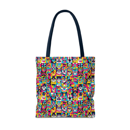 Neon Pop Playful Pop Culture Mashup Tote Bag - 8404 Design-60