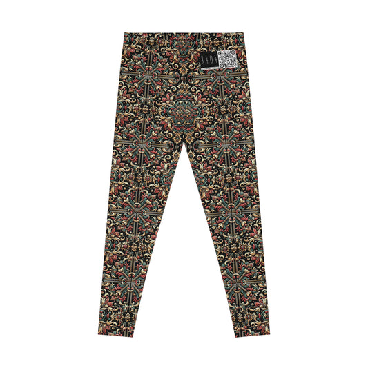Streetwear Renaissance Artistic Clash of Old and New Stretch Leggings - 8404 Design-46