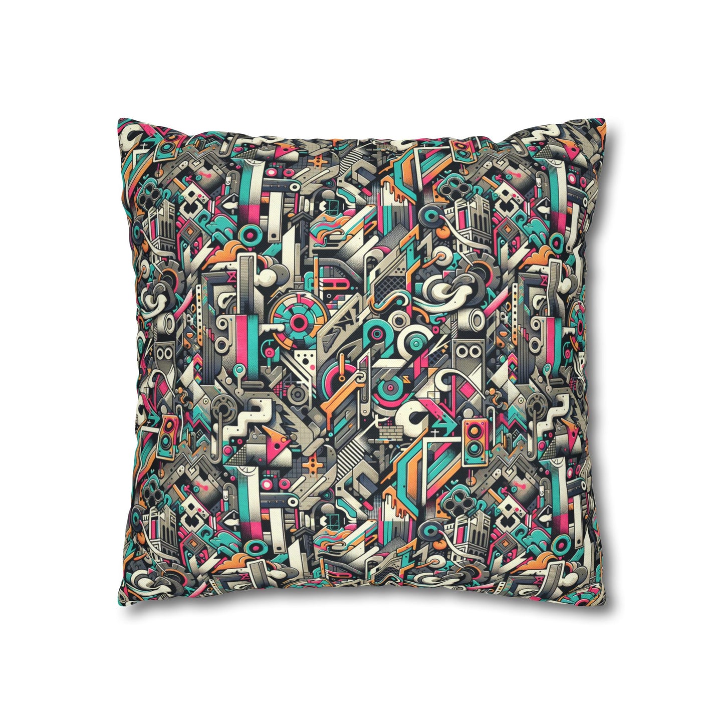 Digital Street Art Urban Street Style Spun Polyester Square Pillowcase - 8404 Design-74