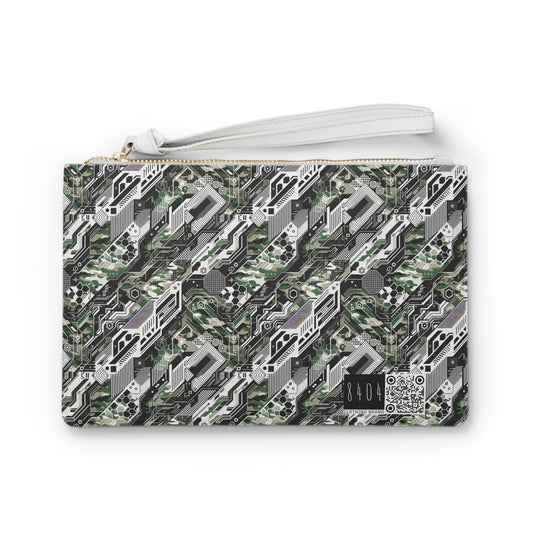 Tech Camo Fusion Tech-Forward Streetwear With a Futuristic Edge Clutch Bag - 8404 Design-46