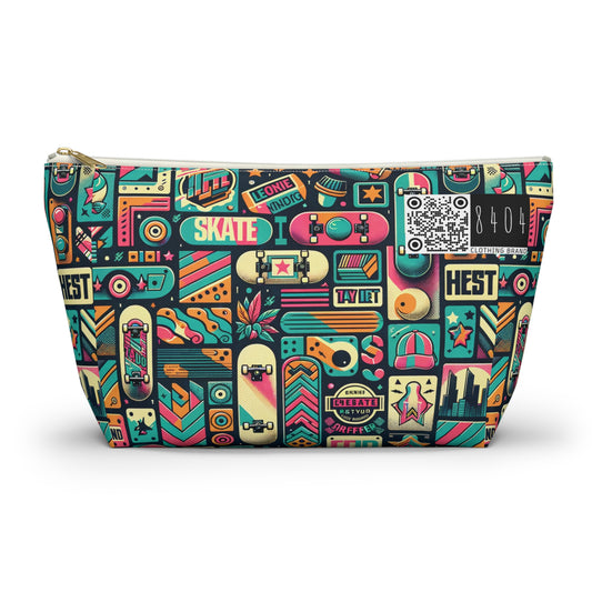 Skate Culture Revival Urban Retro Cool Accessory Pouch W T-Bottom - 8404 Design-61