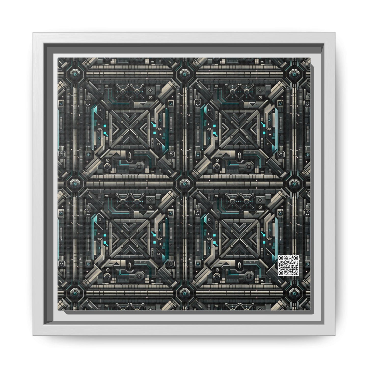 Tech Noir Futuristic Tech Aesthetic with a Dark Twist Matte Canvas, Framed (multi-color) - 8404 Design-59 B