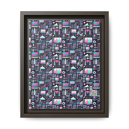 Digital Rebellion Youthful Streetwear with a Rebellious Digital Twist Matte Canvas, Framed (multi-color) - 8404 Design-71 B