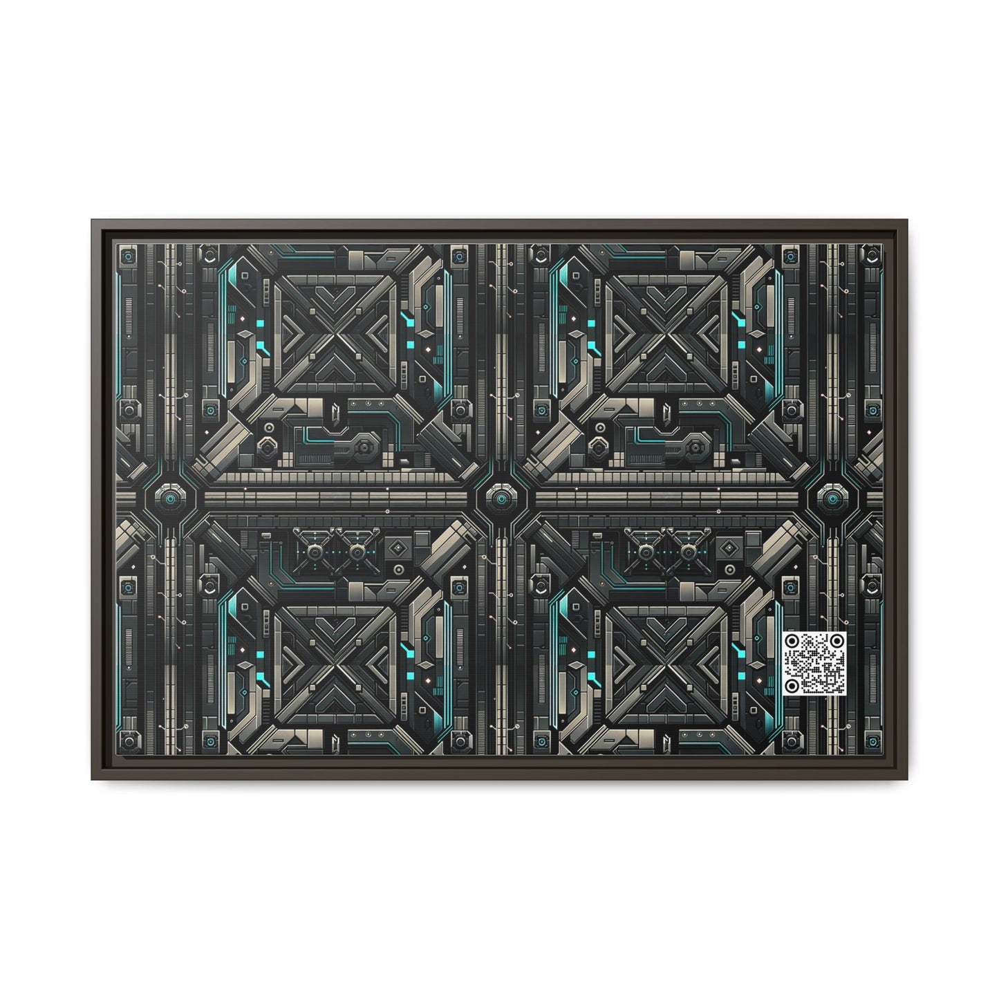 Tech Noir Futuristic Tech Aesthetic with a Dark Twist Matte Canvas, Framed (multi-color) - 8404 Design-59 A