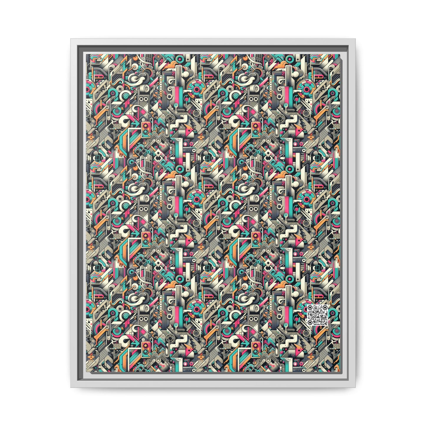 Digital Street Art Urban Street Style Matte Canvas, Framed (multi-color) - 8404 Design-74 A