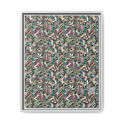 Digital Street Art Urban Street Style Matte Canvas, Framed (multi-color) - 8404 Design-74 A