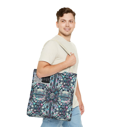 Digital Renaissance Tech-Forward Maximalism Tote Bag - 8404 Design-44