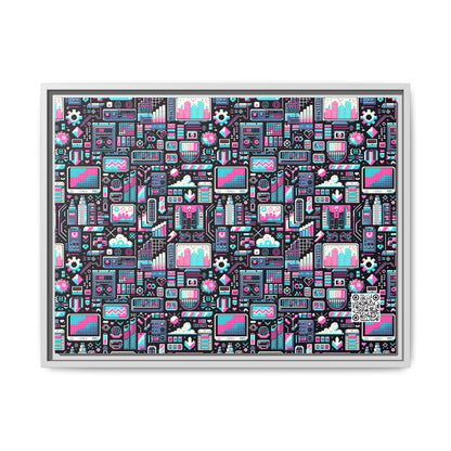 Digital Rebellion Youthful Streetwear with a Rebellious Digital Twist Matte Canvas, Framed (multi-color) - 8404 Design-71 A