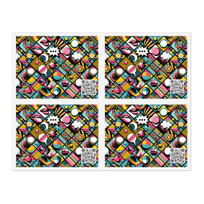 Neon Pop Art Revival Pop Culture Retro Sticker Sheets - 8404 Design-46