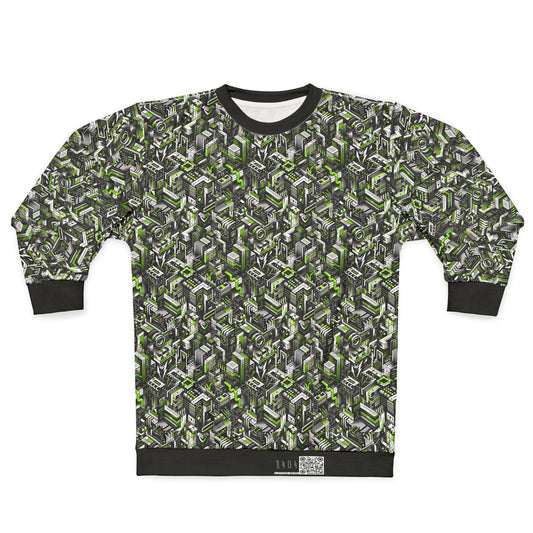 Graffiti Tech Fusion Bold Streetwear Fusion Sweatshirt - 8404 Design-53