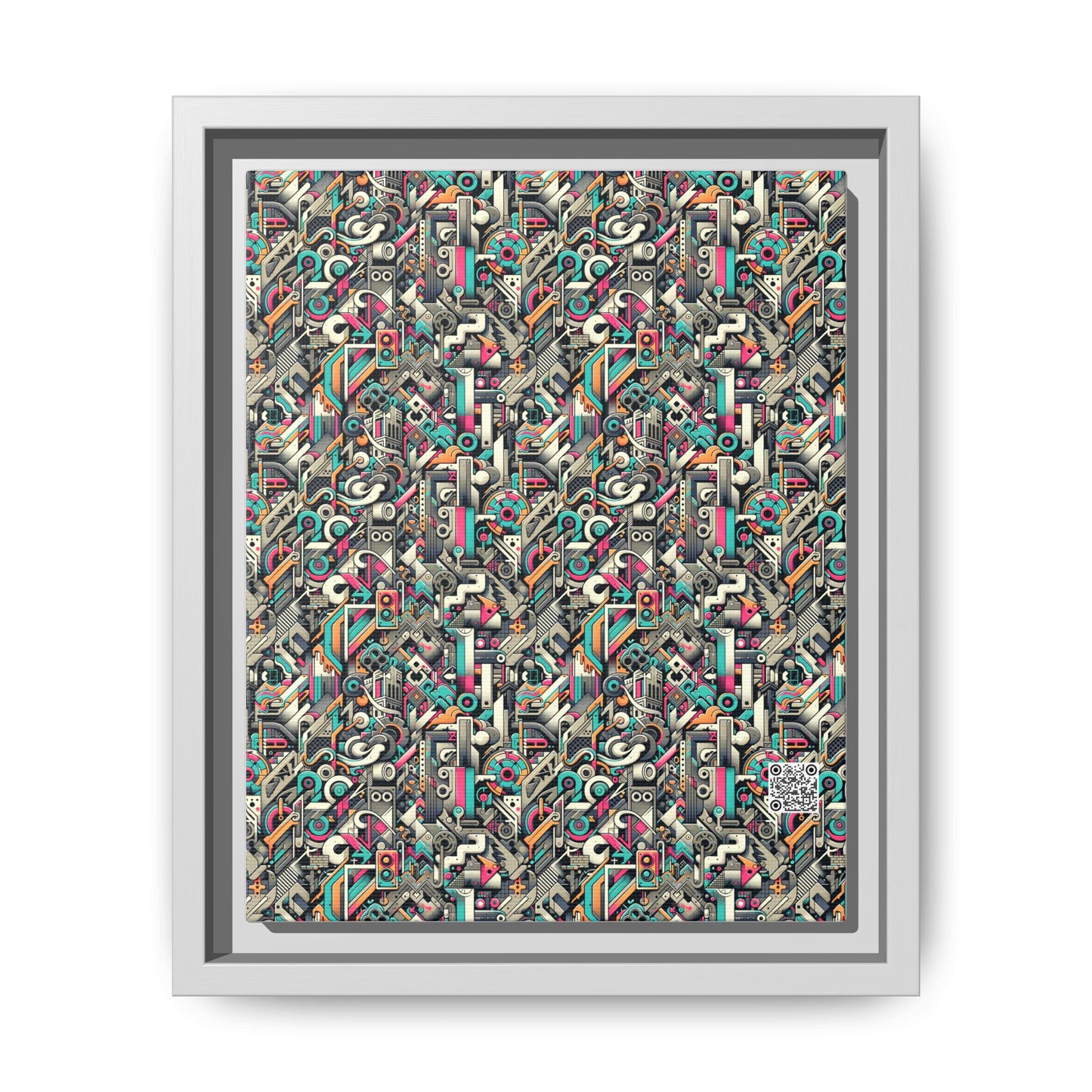 Digital Street Art Urban Street Style Matte Canvas, Framed (multi-color) - 8404 Design-74 B