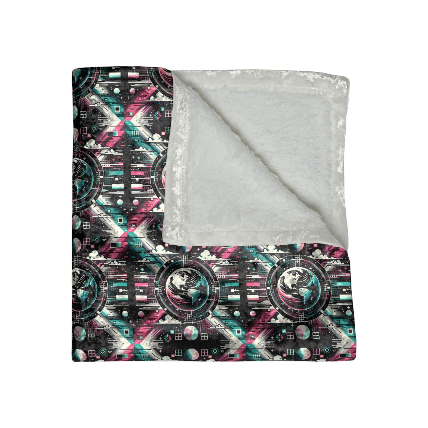Digital Artistry Digital-native Streetwear Crushed Velvet Blanket - 8404 Design-62