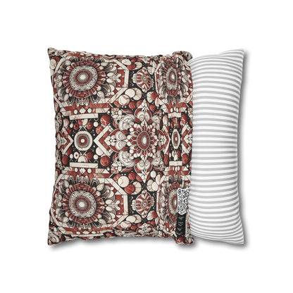 Neo Jomon Sculptural Aesthetics Artisanal Streetwear Spun Polyester Square Pillowcase - 8404 Design-55