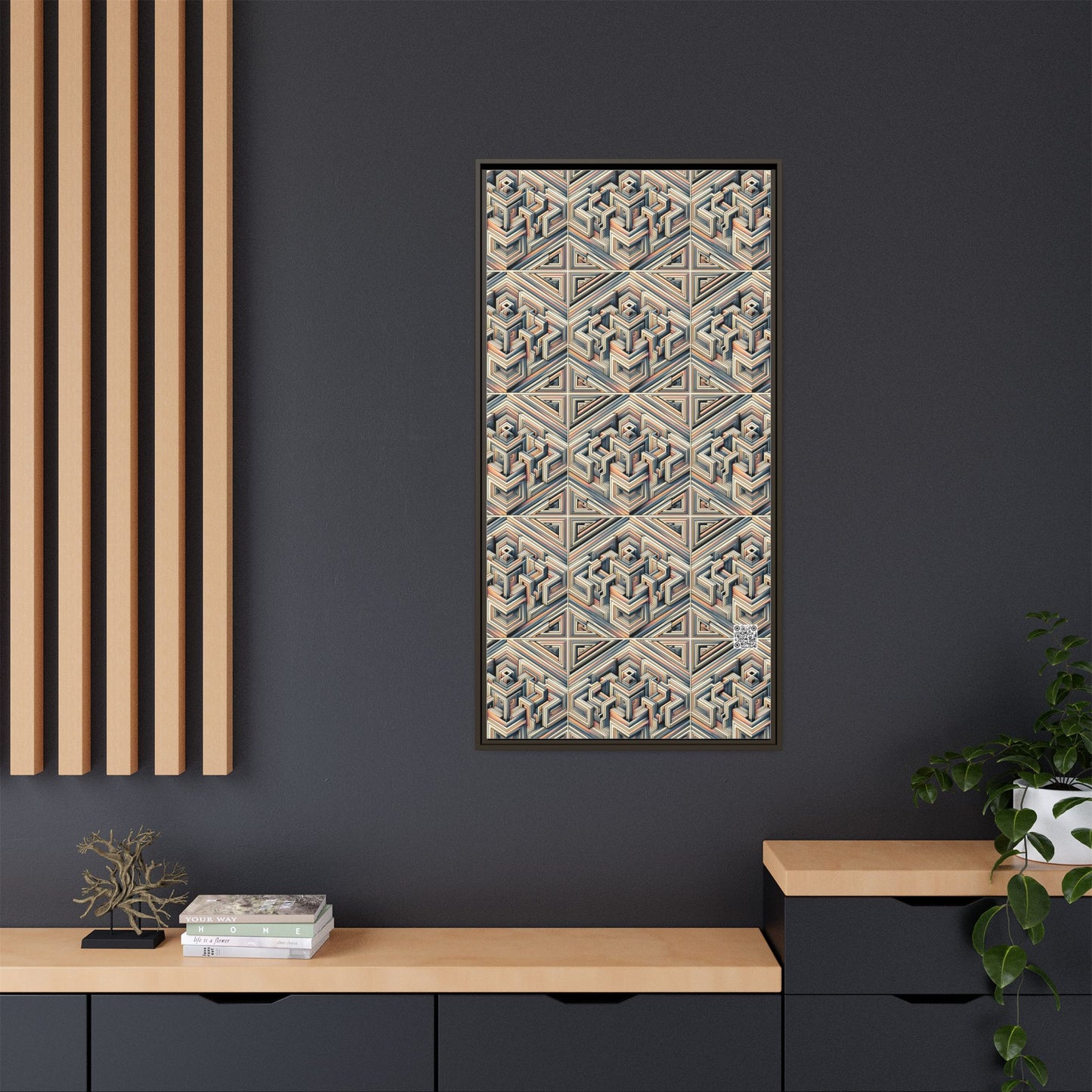 Tech Illusion Graphics Futuristic Artistry Matte Canvas, Framed (multi-color) - 8404 Design-52 B