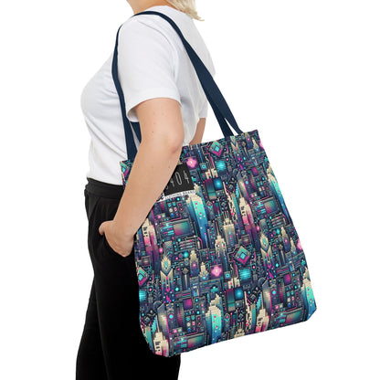 Digital Renaissance Tech-Forward Maximalism Tote Bag - 8404 Design-56