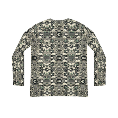 Cyber Garden Party Tech Garden Extravaganza Women's Long Sleeve V-Neck Shirt - 8404 Design-54