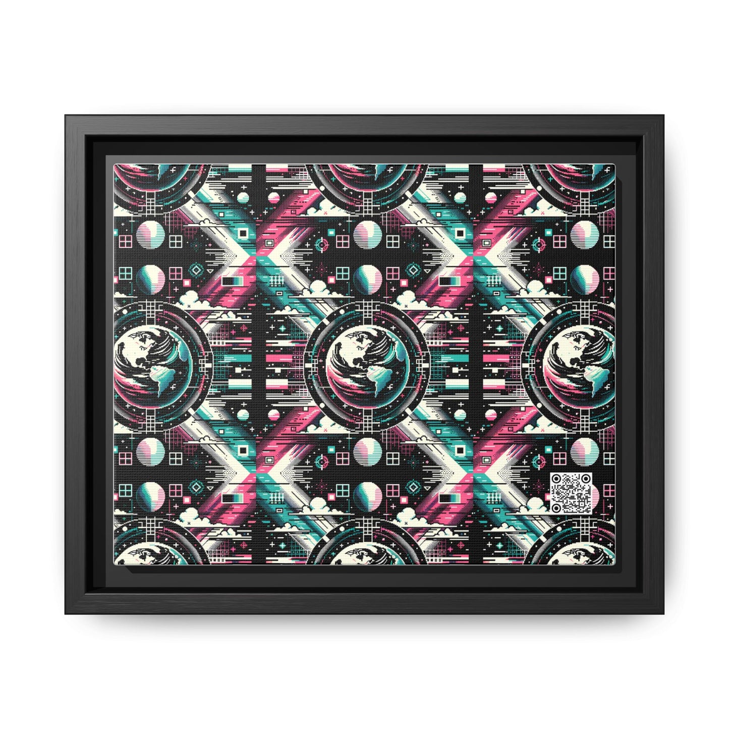 Digital Artistry Digital-native Streetwear Matte Canvas, Framed (multi-color) - 8404 Design-62 B
