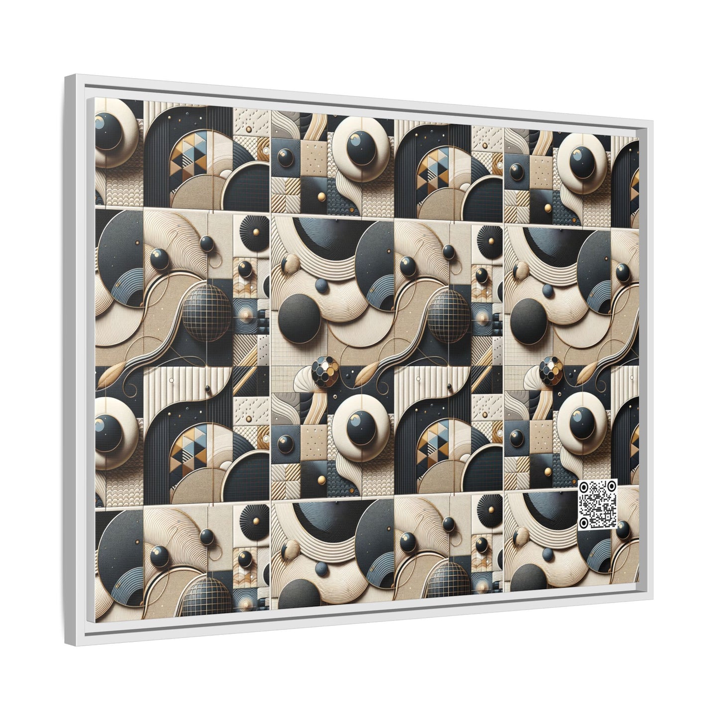 Tech-forward Luxe Streetwear Tech Luxe Fusion Matte Canvas, Framed (multi-color) - 8404 Design-71 A