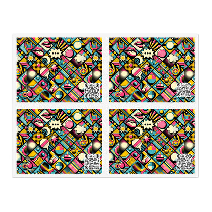 Neon Pop Art Revival Pop Culture Retro Sticker Sheets - 8404 Design-46