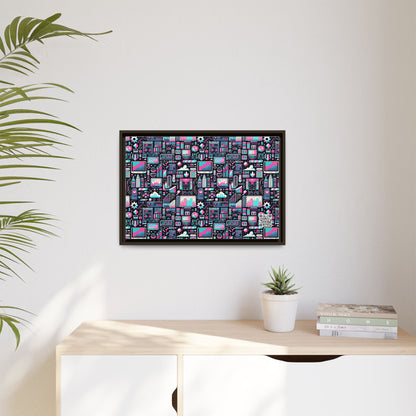 Digital Rebellion Youthful Streetwear with a Rebellious Digital Twist Matte Canvas, Framed (multi-color) - 8404 Design-71 B