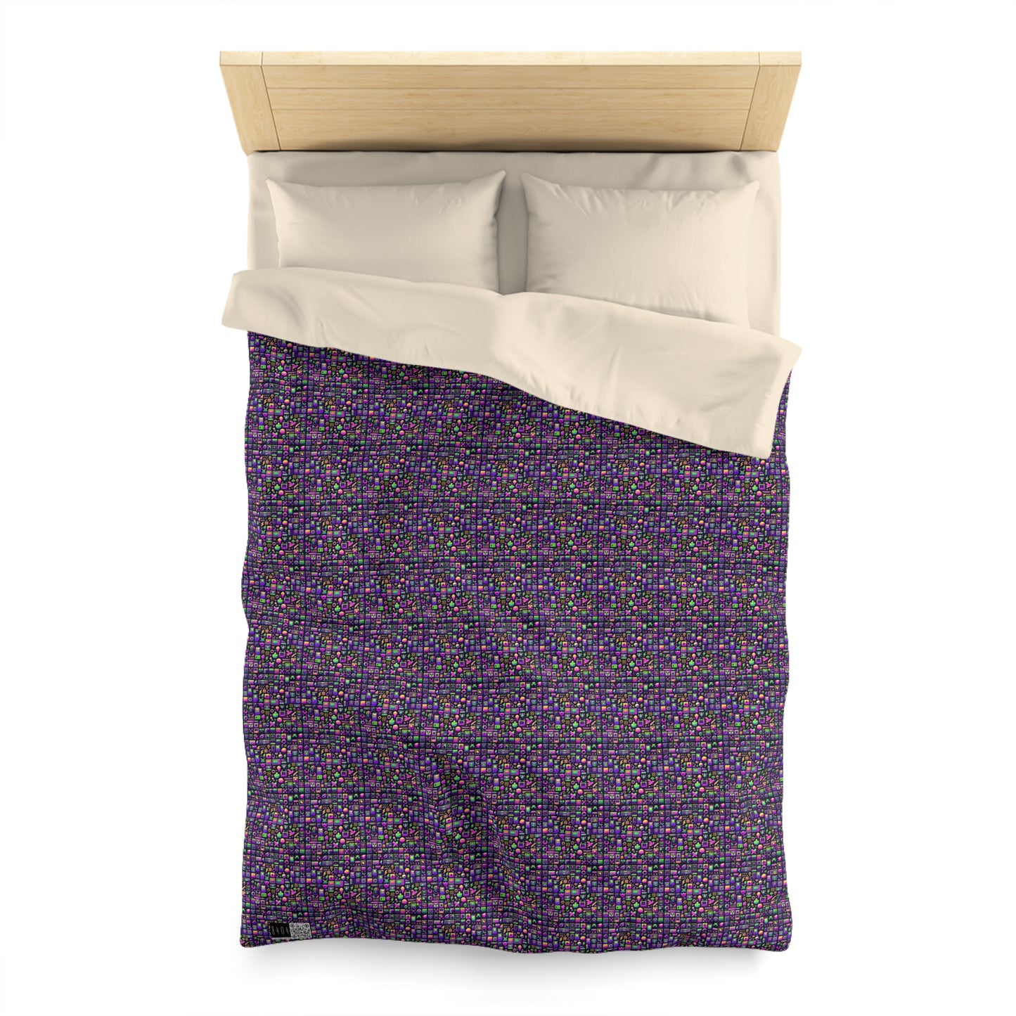 Digital Nostalgia Remix Modern Vintage Fusion Microfiber Duvet Cover - 8404 Design-49