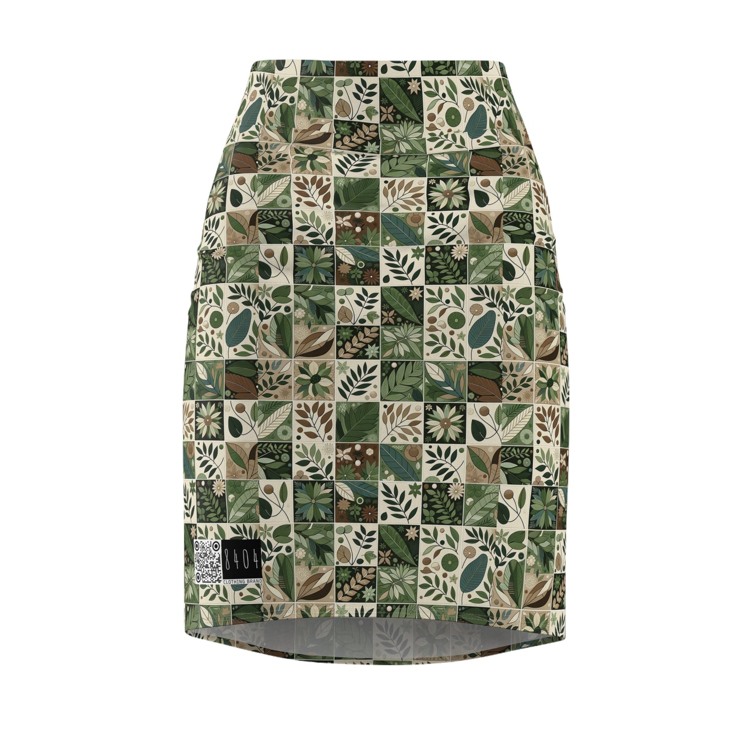 Streetwear Sustainability Environmentally Conscious Streetwear with a Natural Aesthetic Women's Pencil Skirt - 8404 Design-57