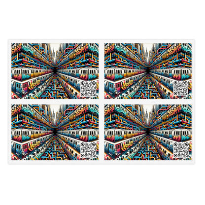 Retro Graffiti Revival Retro Urban Street Art Sticker Sheets - 8404 Design-41
