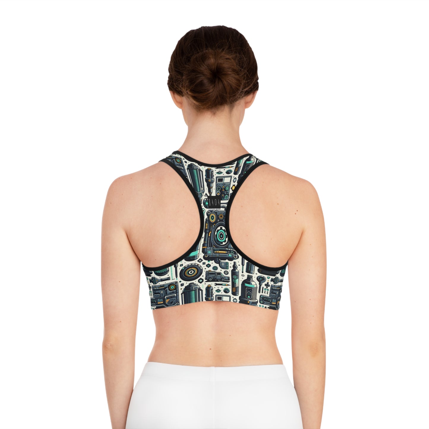 Tech Utility Fusion Modern Tech Streetwear Sports Bra - 8404 Design-53