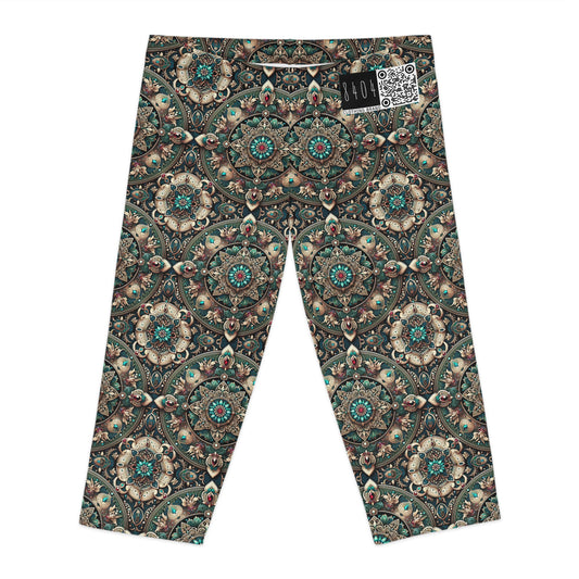 Neo-Dandyism Modern Dandy Streetwear Women's Capri Leggings - 8404 Design-56