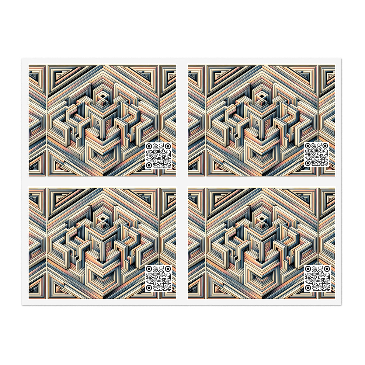 Tech Illusion Graphics Futuristic Artistry Sticker Sheet - 8404 Design-52