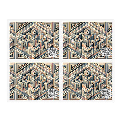 Tech Illusion Graphics Futuristic Artistry Sticker Sheet - 8404 Design-52