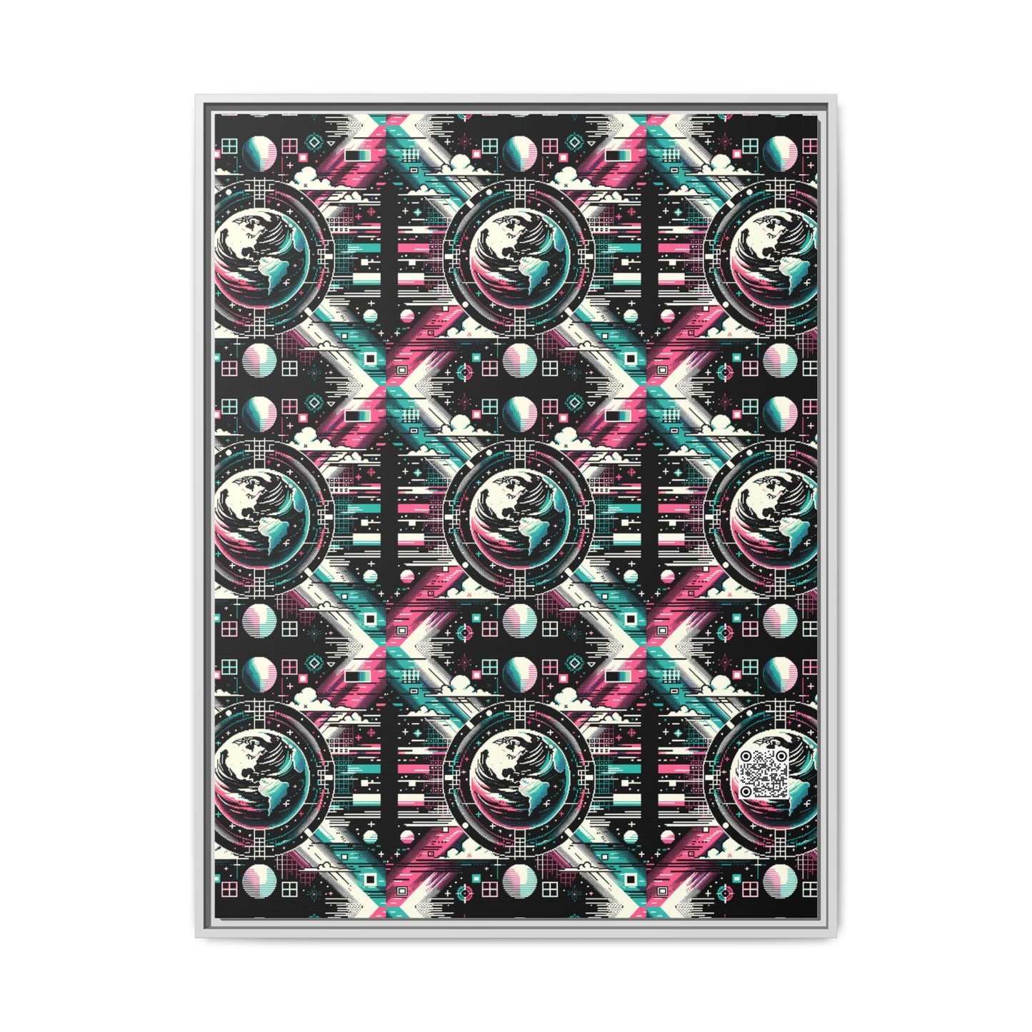 Digital Artistry Digital-native Streetwear Matte Canvas, Framed (multi-color) - 8404 Design-62 A