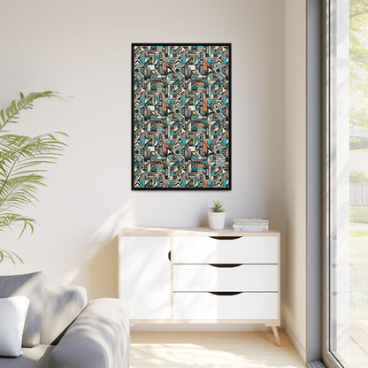 Digital Street Art Urban Street Style Matte Canvas, Framed (multi-color) - 8404 Design-81 A