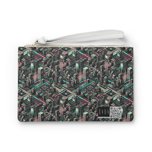 Digital Dreamland Tech-Inspired Streetwear Clutch Bag - 8404 Design-51