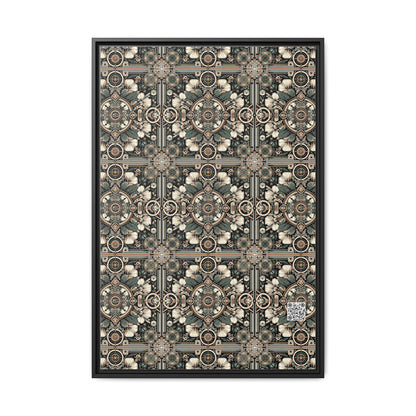 Cyber Garden Party Tech Garden Extravaganza Matte Canvas, Framed (multi-Color) - 8404 Design-66 A