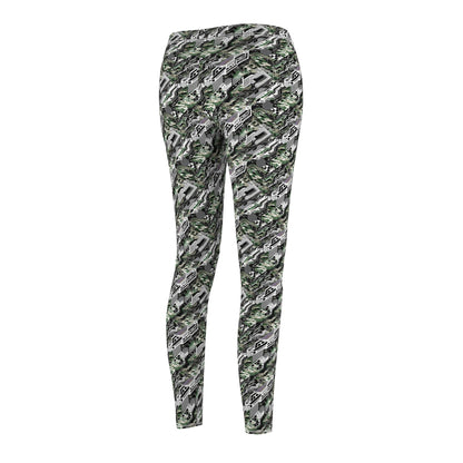 Tech Camo Fusion Tech-Forward Streetwear With a Futuristic Edge Women's Cut & Sew Casual Leggings - 8404 Design-46