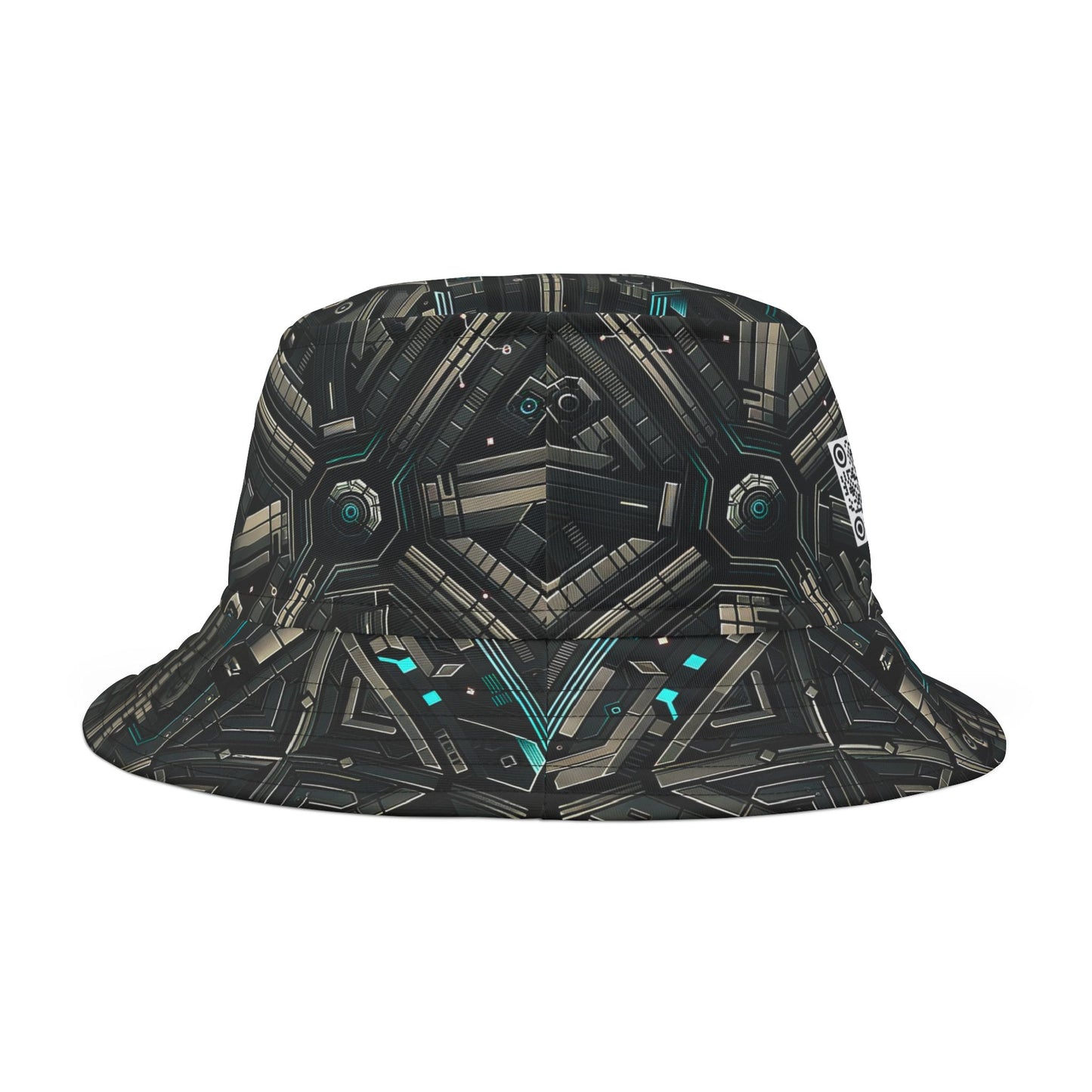 Tech Noir Futuristic Tech Aesthetic with a Dark Twist Bucket Hat - 8404 Design-59