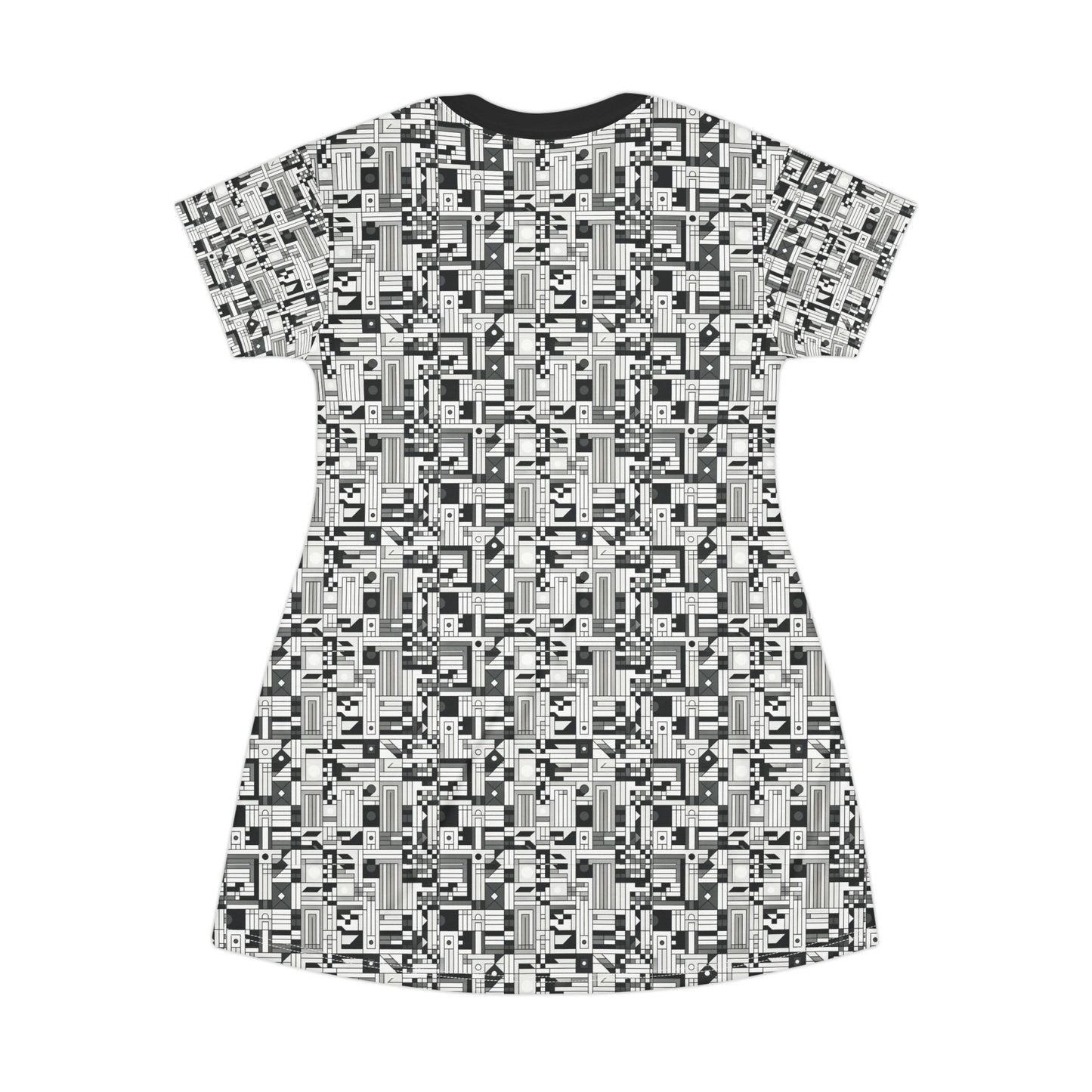 Digital Minimalism Minimalist Tech T-Shirt Dress - 8404 Design-43