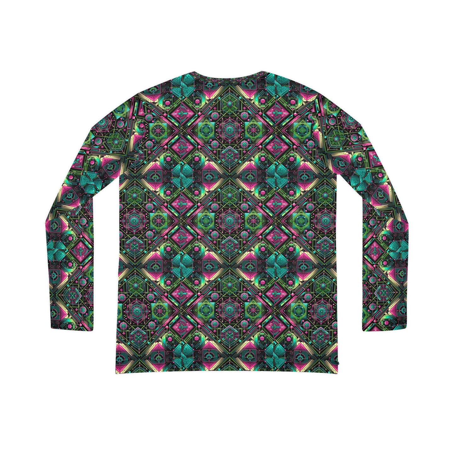 Tech-Infused Graphics Tech-Forward Streetwear Women's Long Sleeve V-Neck Shirt - 8404 Design-45