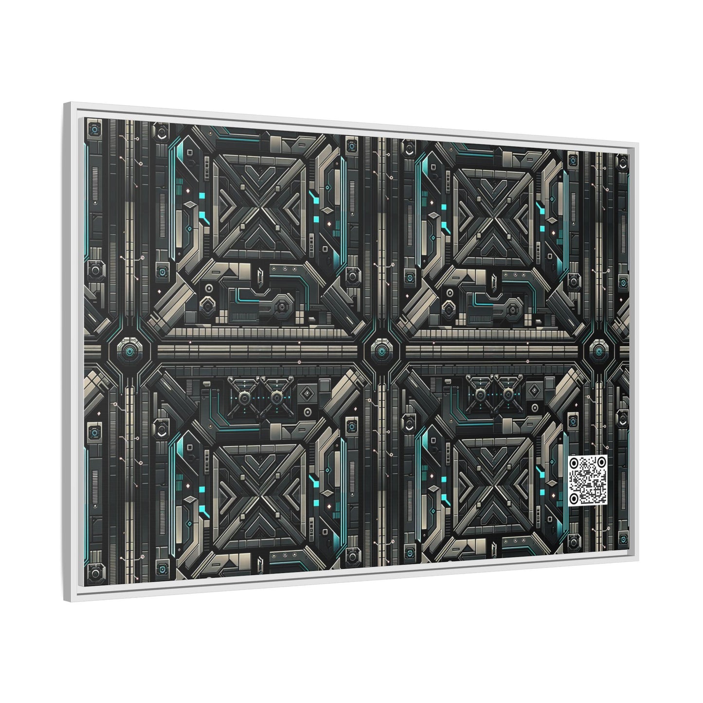 Tech Noir Futuristic Tech Aesthetic with a Dark Twist Matte Canvas, Framed (multi-color) - 8404 Design-59 A