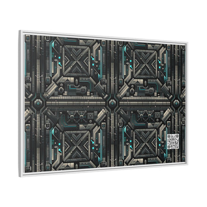 Tech Noir Futuristic Tech Aesthetic with a Dark Twist Matte Canvas, Framed (multi-color) - 8404 Design-59 A
