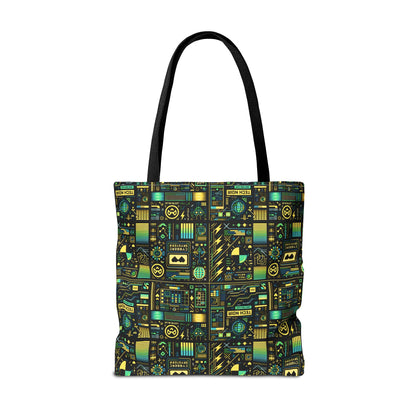Digital Dystopia Tech Noir Tote Bag - 8404 Design-57